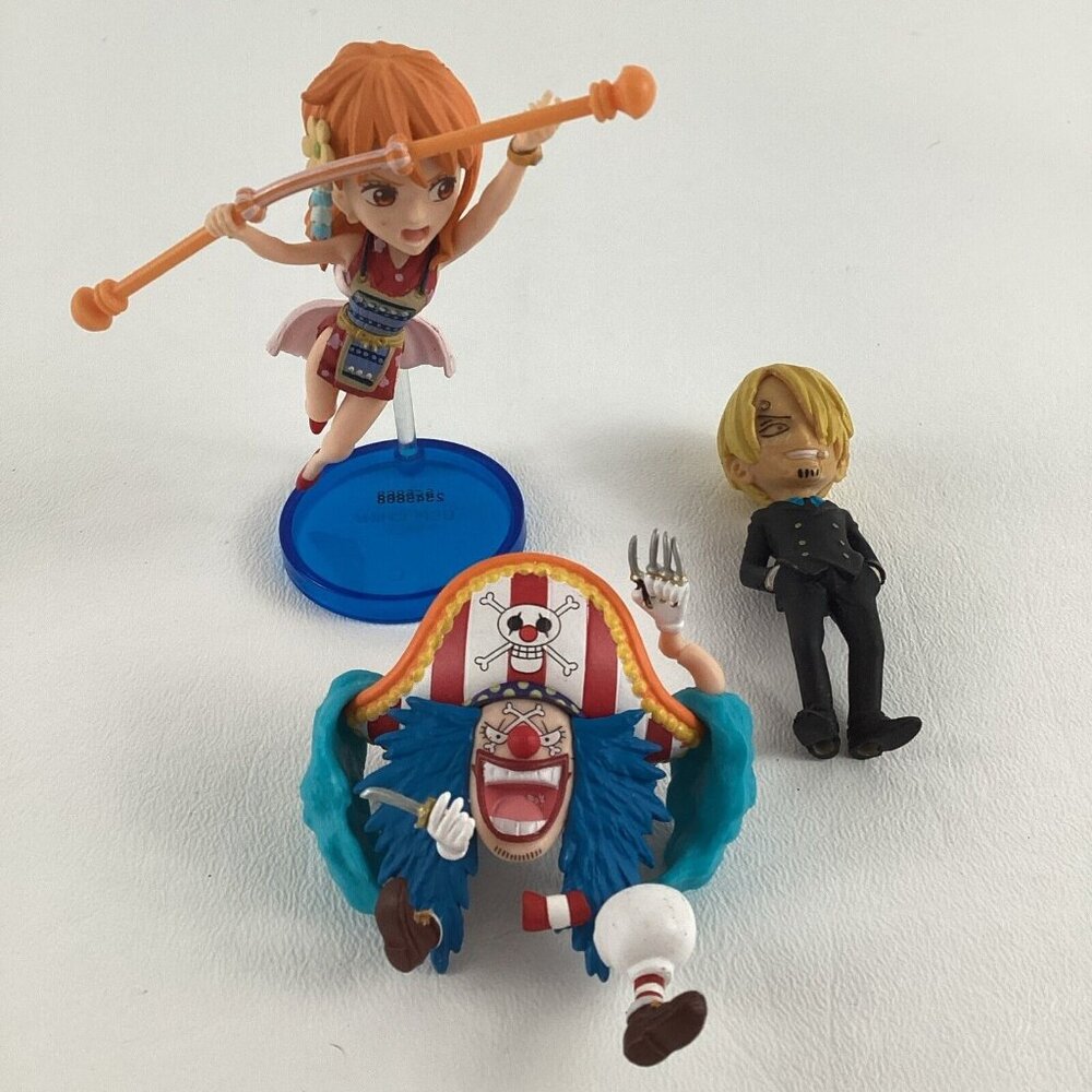 Banpresto One Piece World Collectible Figures Nami Sanji Buggy WCF Lot Toy